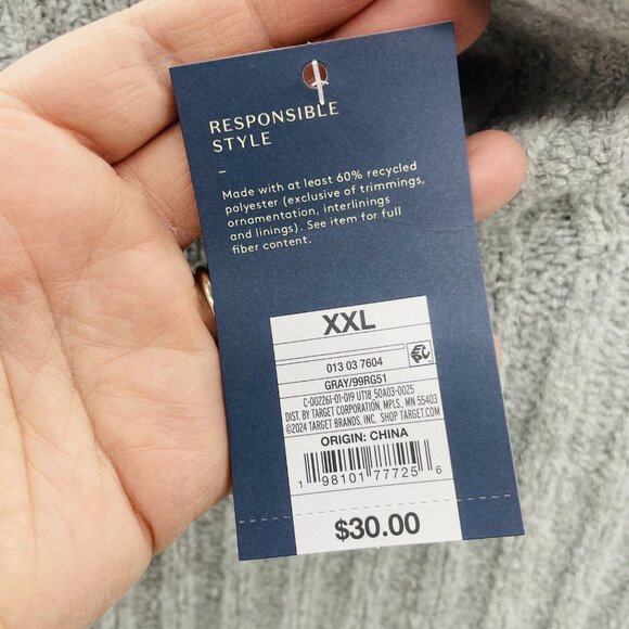 Universal Thread Womens Size XXL Turtleneck Tunic Pullover Sweater in Light Gray - Picture 6 of 7